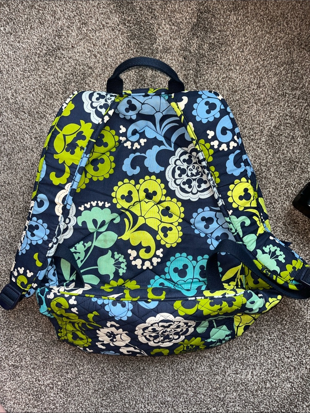 Vera Bradley Disney Parks Where’s Mickey Quilted Floral Backpack - Picture 2 of 7